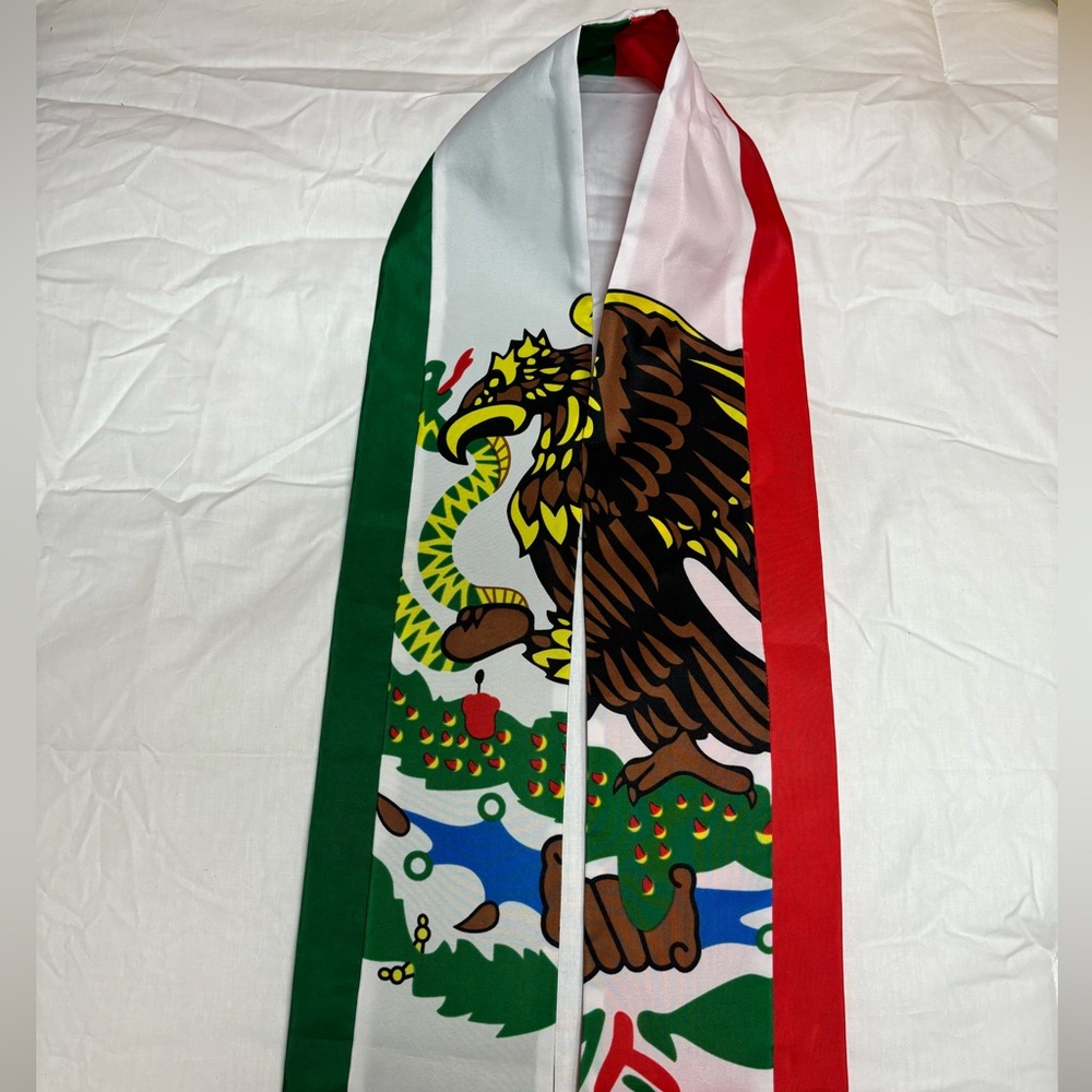 Mexican Flag Graduation Stole